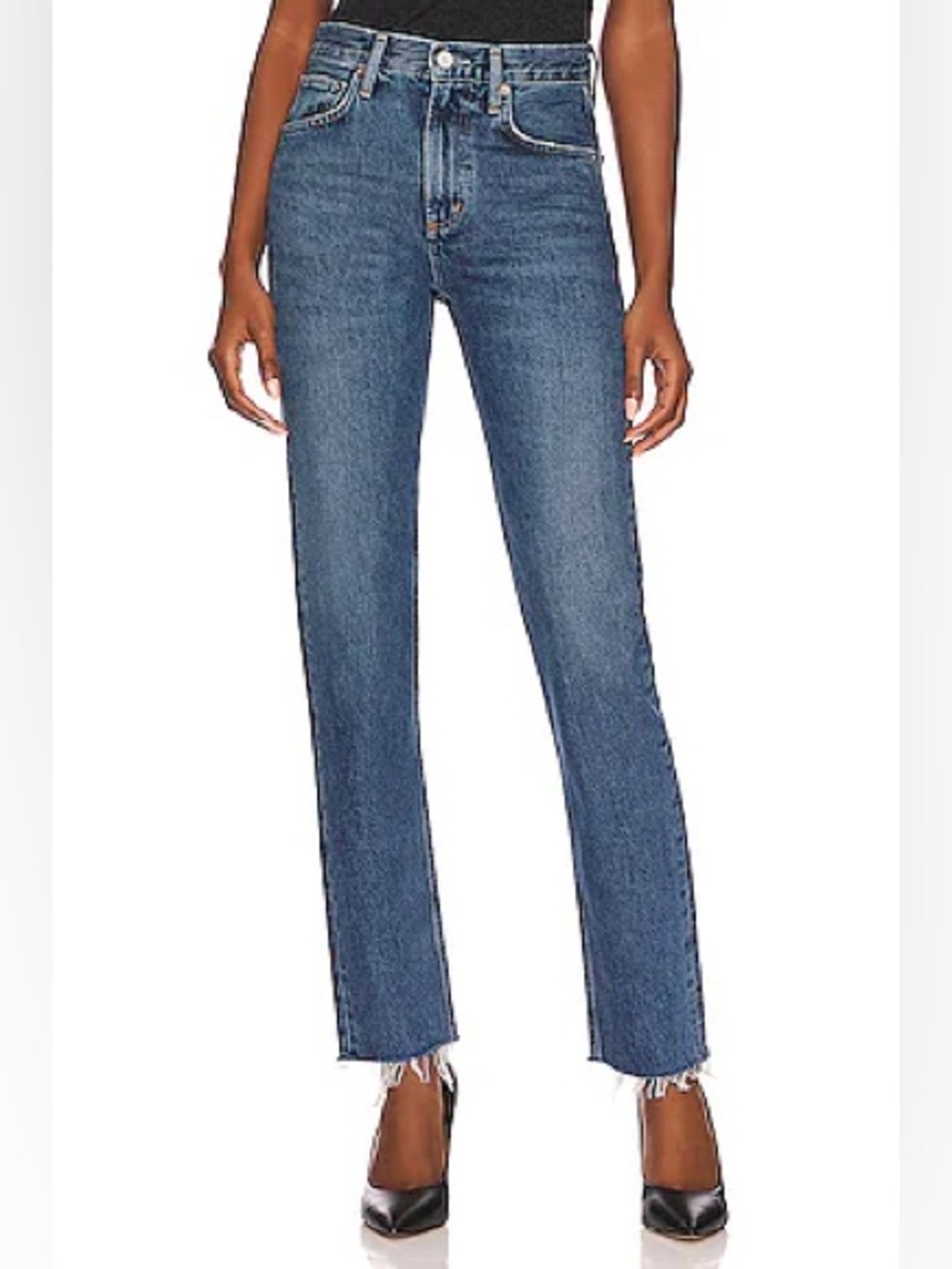 Agolde Cherie High Rise Straight Jeans in Shade Range